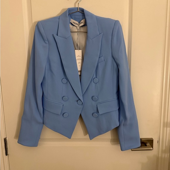Veronica Beard Jackets & Blazers - NWT - Veronica Beard Sky Blue Double-Breasted Diego Dicky Jacket - size 6